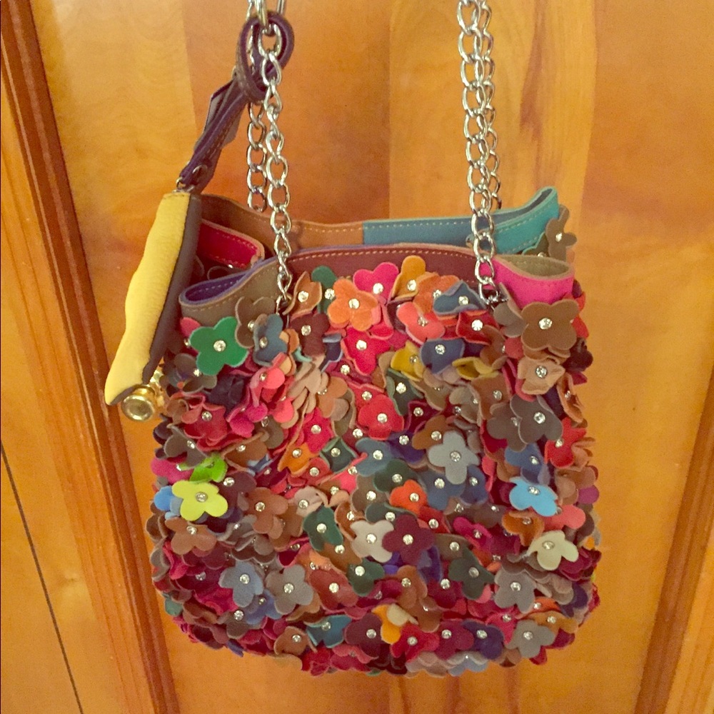 Brand new leather floral bag with coin purse 💐💐